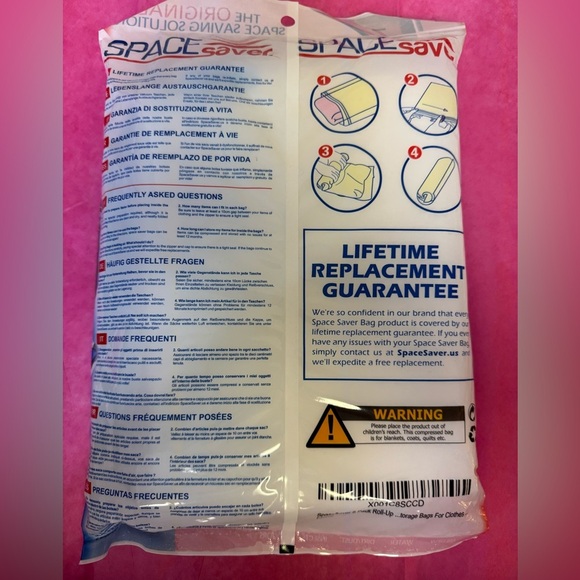 NWT SPACE SAVER Plastic travel roll up bags - Picture 3 of 3